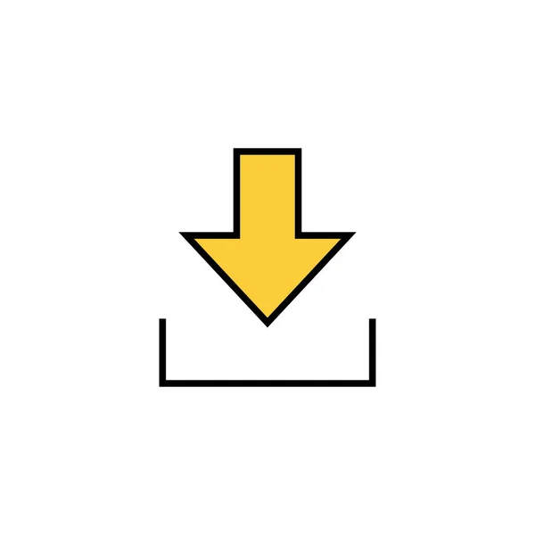 Download Icon Vector Web Mobile App Download Sign Symbol — Vetor de Stock
