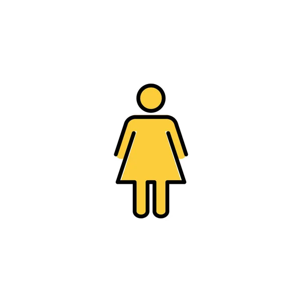 Female Icon Vector Web Mobile App Woman Sign Symbol — Stock vektor
