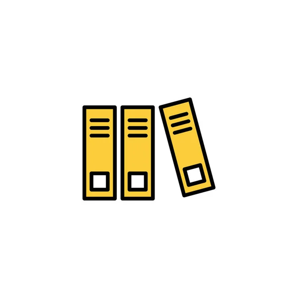 Vettore Icona Libreria App Web Mobile Segno Simbolo Dell Educazione — Vettoriale Stock