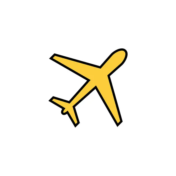 Plane Icon Vector Web Mobile App Airplane Sign Symbol Flight — Stock Vector