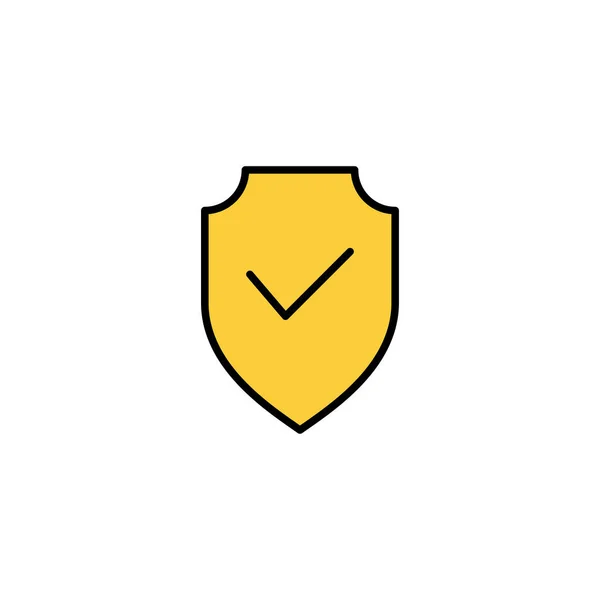 Schild Icon Vektor Für Web Und Mobile App Schutzschilder Versicherungskennzeichen — Stockvektor