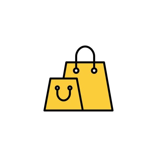 Shopping Bag Icoon Vector Voor Web Mobiele App Boodschappenteken Symbool — Stockvector
