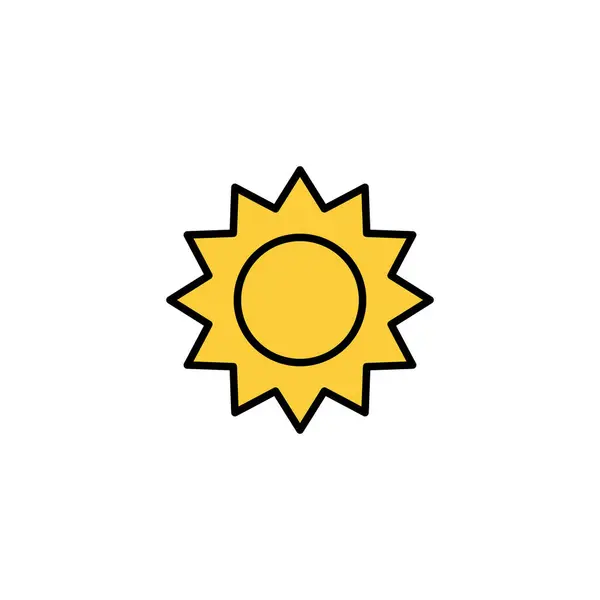 Sun Icon Vector Web Mobile App Brightness Sign Symbol — Stock Vector
