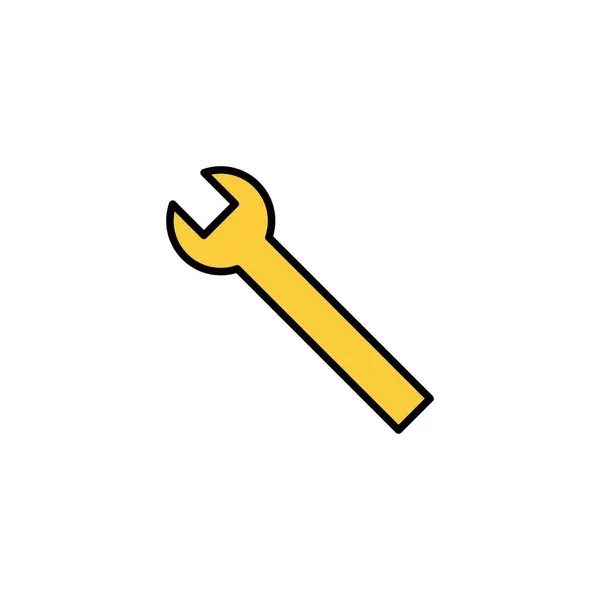 Wrench Icon Vector Voor Web Mobiele App Reparatie Icoon Gereedschapsteken — Stockvector