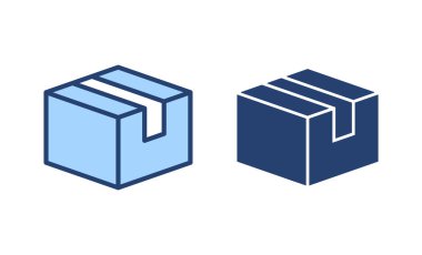 Kutu simgesi vektörü. kutu işareti ve sembol, paket, paket