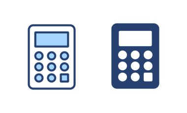 Hesap makinesi ikon vektörü. Hesap makinesi işareti ve simgesi.