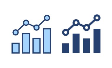 Grafik simgesi vektörü büyüyor. Çizelge ve sembol. diyagram simgesi