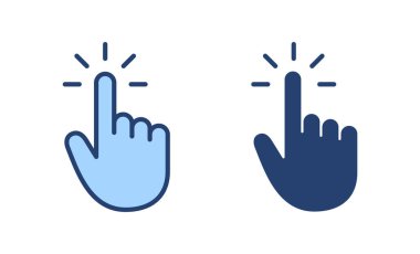 El imleç simgesi vektörü. İmleç işareti ve sembol. el imleç simgesi clik