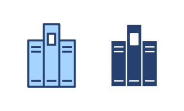 Kütüphane simgesi vektörü. eğitim işareti ve sembol