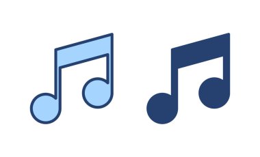 Müzik ikonu vektörü. nota işareti ve sembol