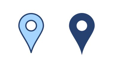 Pin simgesi vektörü. Yer işareti ve sembol. hedef simgesi. harita iğnesi