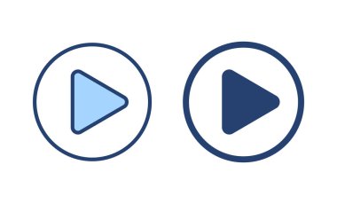 Simge vektörünü oynat. Düğme işareti ve sembolü çal