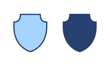 Kalkan simgesi vektörü. Koruma ikonu. Güvenlik işareti ve sembol