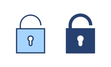 Simge vektörünü aç. İşaret ve sembolün kilidini aç. Kilitlenmemiş asma kilit simgesi