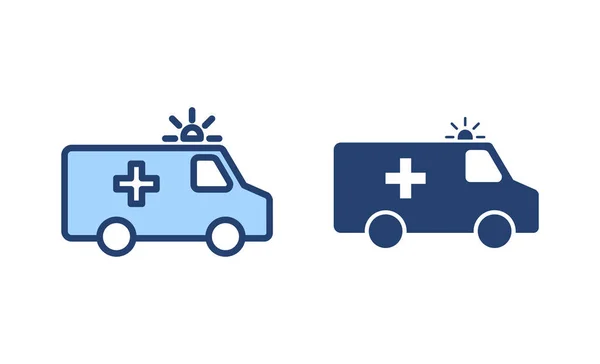 Ambulance Icon Vector Ambulance Truck Sign Symbol Ambulance Car — Stock Vector