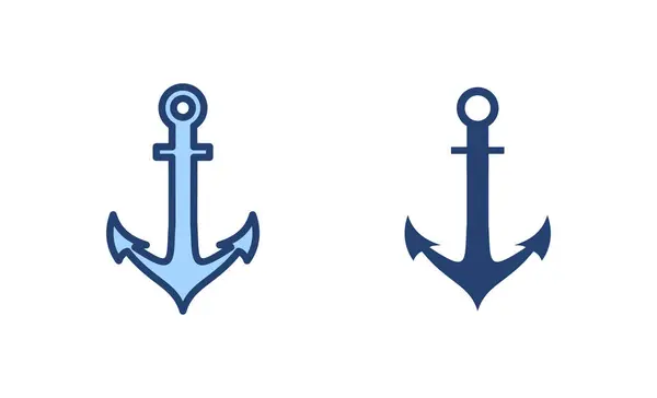 Якірний Вектор Піктограми Якір Знак Символ Якір Морська Ікона — стоковий вектор
