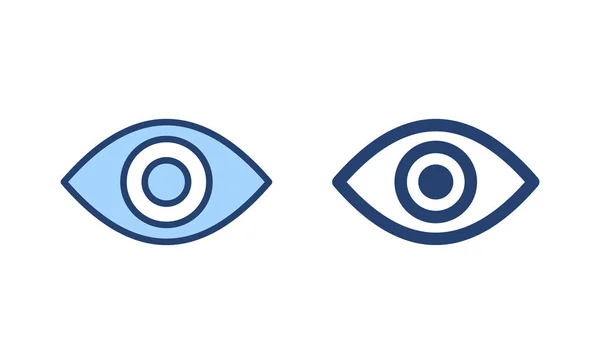 Vecteur Icônes Signe Symbole Oculaire Icône Look Vision — Image vectorielle