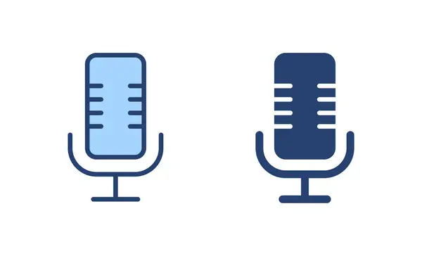 Mikrofon Ikon Vektor Karaoke Jel Szimbólum — Stock Vector