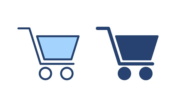 Shopping Icon Vector Shopping Cart Sign Symbol Trolley Icon — Stock Vector