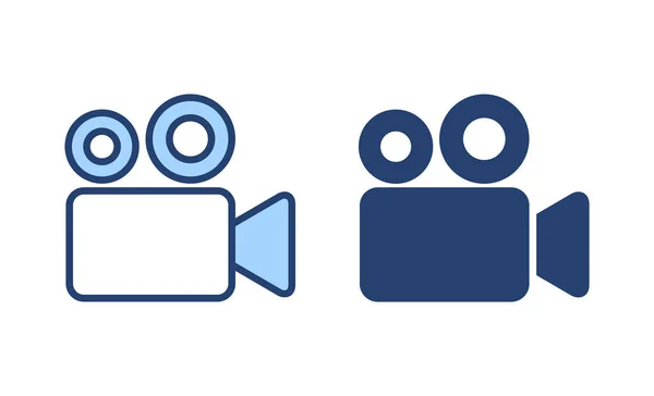 Вектор Иконок Видео Знак Символ Видеокамеры Вывеска Кино — стоковый вектор