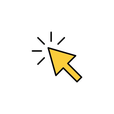 Click icon vector for web and mobile app. pointer arrow sign and symbol. cursor icon