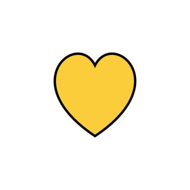Web ve mobil uygulama için sevgi simgesi vektörü. Kalp işareti ve sembol. Simge vektörü gibi.