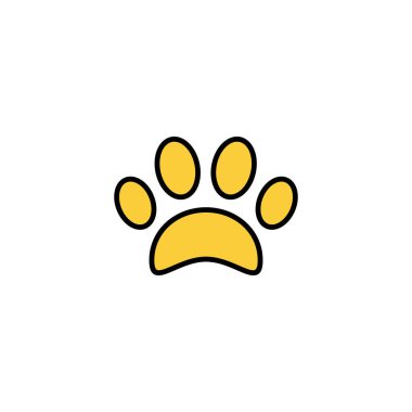 Web ve mobil uygulama için Paw simgesi vektörü. Pençe izi ve sembol. köpek ya da kedi pençesi