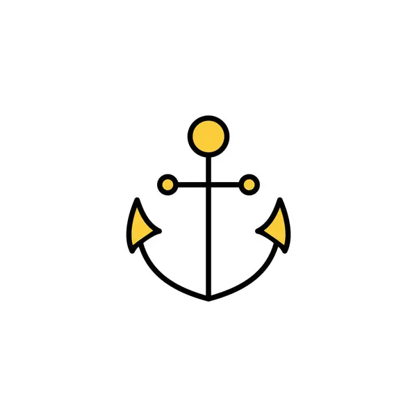 Anchor Icon Vector Web Mobile App Anchor Sign Symbol Anchor — Vetor de Stock