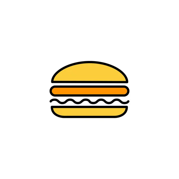 Burger Icon Vector Web Mobile App Burger Sign Symbol Hamburger — Archivo Imágenes Vectoriales
