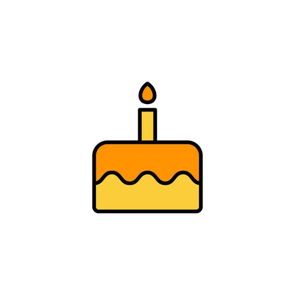 Cake Icon Vector Web Mobile App Cake Sign Symbol Birthday — Stock vektor