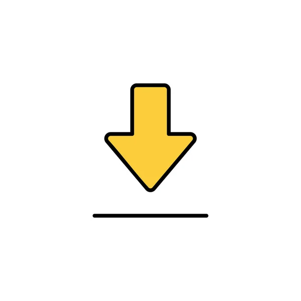 Download Icon Vector Web Mobile App Download Sign Symbol — 图库矢量图片