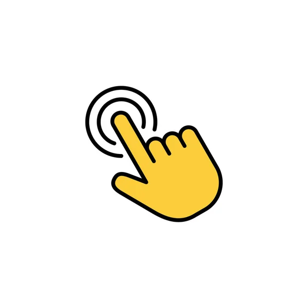 Hand Click Icon Vector Web Mobile App Pointer Sign Symbol — Stockový vektor