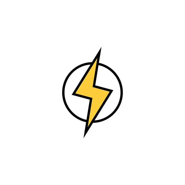 Lightning Icoon Vector Voor Web Mobiele App Elektrisch Bord Symbool — Stockvector