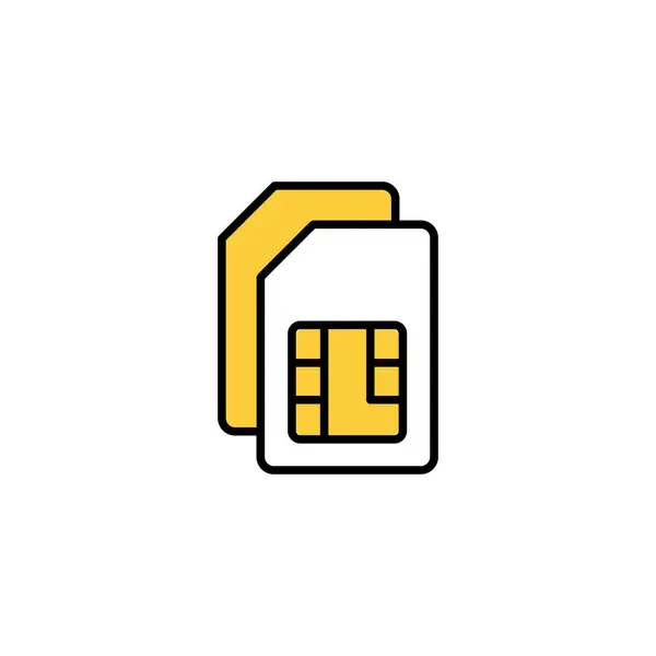 Sim Κάρτα Διάνυσμα Εικονίδιο Για Web Και Mobile App Σύμβολο — Διανυσματικό Αρχείο