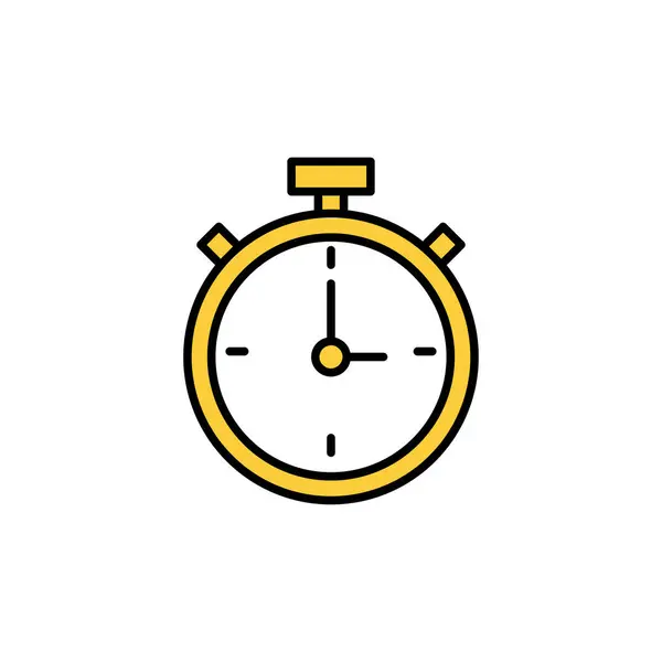 Stopwatch Vector Icono Para Web Aplicación Móvil Signo Temporizador Símbolo — Vector de stock