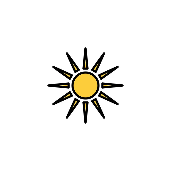 Sun Ikon Vektor För Webb Och Mobilapp Ljushetsmärke Och Symbol — Stock vektor