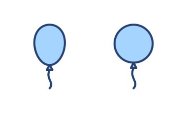 Balon simgesi vektörü. Parti balonu işareti ve sembolü
