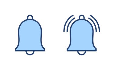 Çan simgesi vektörü. Web sitesi tasarımı için uyarı işareti ve sembol