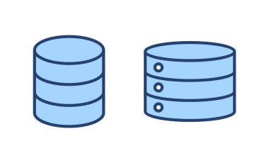 Veritabanı simge vektörü. veritabanı işareti ve sembolü