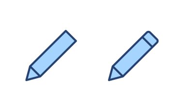 Kalem simgesi vektörü. Kalem işareti ve sembol. Simge vektörünü düzenle