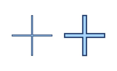 Artı simge vektörü. Artı işareti ve sembol ekle