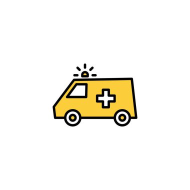 Ambulance icon vector for web and mobile app. ambulance truck sign and symbol. ambulance car