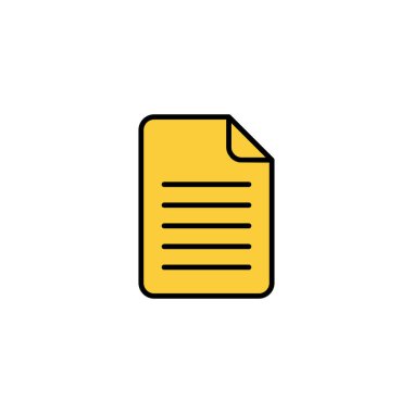 Document icon vector for web and mobile app. Paper sign and symbol. File Icon