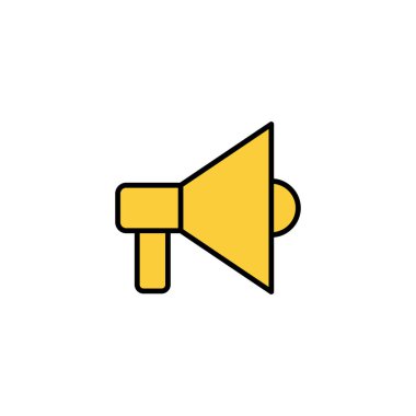 Web ve mobil uygulama için megafon simgesi vektörü. Hoparlör işareti ve sembol