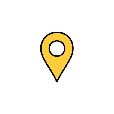 Web ve mobil uygulama için simge vektörü. Yer işareti ve sembol. hedef simgesi. harita iğnesi