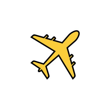 Web ve mobil uygulama için düzlem simgesi vektörü. Uçak işareti ve sembol. Uçuş taşıma sembolü. Seyahat işareti. uçak.