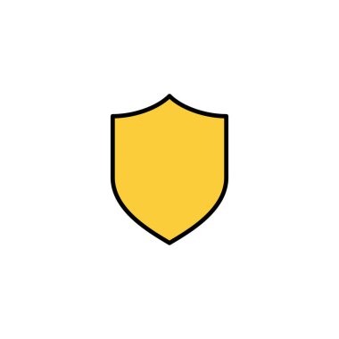 Web ve mobil uygulama için kalkan simgesi vektörü. Koruma ikonu. Güvenlik işareti ve sembol