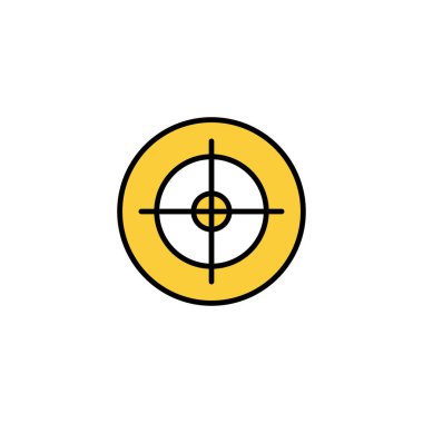 Web ve mobil uygulama için hedef simge vektörü. hedef simge vektörü. hedef pazarlama işareti ve sembol