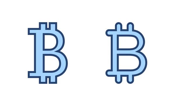 Bitcoin Ikon Vektor Bitcoin Jel Szimbólum Fizetési Szimbólum Kriptovaluta Logó — Stock Vector