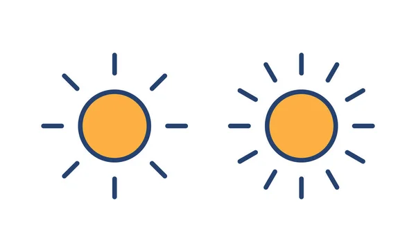 太阳图标向量 亮度标志和符号 — 图库矢量图片